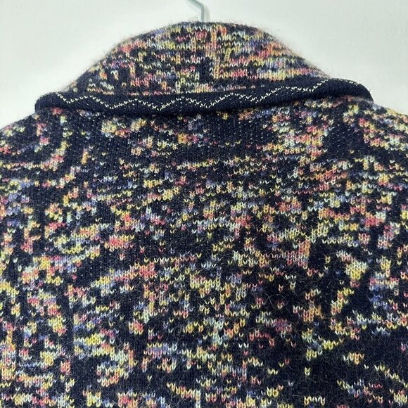 Wool Coatigan Intarsia Jeweled Buttons Cardigan Sweater Size US 2XL - Picture 7 of 16